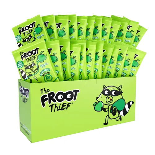 Miniatura 11 de THE FROOT Thief Golosinas de fruta real, sin frutos secos, perfectas para almuerzos escolares, bolsas individuales para niños, manzana, paquete de 5