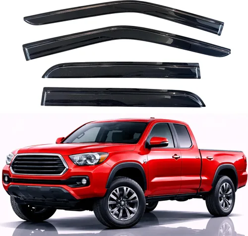 Miniatura 214 de KPY Visor de ventana compatible con Hyundai Tucson 2021-2025, 4 piezas de deflector de ventilación para ventana lateral, estilo Mugen, protector