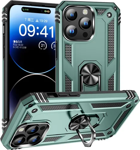Miniatura 17 de Korecase Funda para iPhone 8, protección de cámara, armadura militar, doble capa, soporte compatible con iPhone 6 6s y iPhone 7 8, color negro