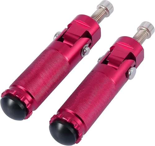 Miniatura 8 de Motoforti 1 par 0.315 in aleación de aluminio universal motocicleta plegable trasero reposapiés estribera pedal peg bicicleta bicicleta ciclismo azul