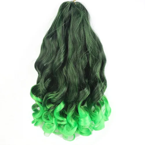 Miniatura 53 de Cabello rizado francés para trenzar de 12 pulgadas, 8 paquetes de cabello rizado preestirado para trenzas de caja, rizos franceses, trenzas