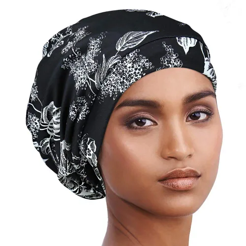 Miniatura 10 de Alnorm - Gorro con forro de satén y suave banda elástica para hombres y mujeres, talla única Se ajusta a la mayoría