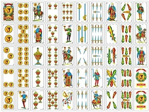 Miniatura 3 de Cartas de juego - Baraja completa con 50 cartas - Cartas revestidas de plástico liso - Diseño tradicional bellamente artístico
