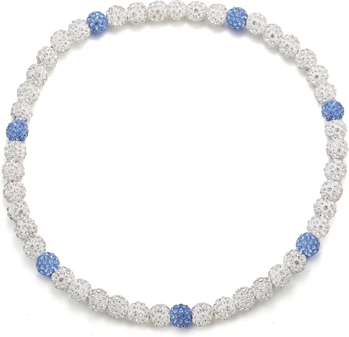 Miniatura 47 de SKQIR Collar de Cuentas de Béisbol para Hombres Bling Accesorios de Goteo de Béisbol con Diamantes de Imitación Brillantes para Hombres Colección