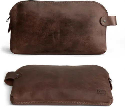 Miniatura 2 de Hide & Drink, Bolsa grande rústica multiusos para cables y cargadores, bolsa de viaje, bolsa multiusos, cuero de grano completo, hecho a mano