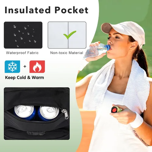 Miniatura 3 de ACESAK Mochila de Tenis Bolsa de Tenis para Mujeres Hombres - Bolsa de Tenis Capacidad para 2 Raquetas, Bádminton Squash, Paletas Pelotas Pickleball