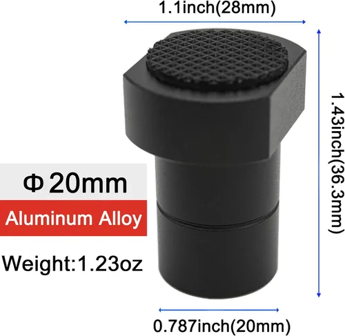 Miniatura 2 de Paquete de 6 abrazaderas de banco para perros de 100/127 pulgadas (0.787 in), accesorios MFT para agujero de perro, tapones antideslizantes de Negro