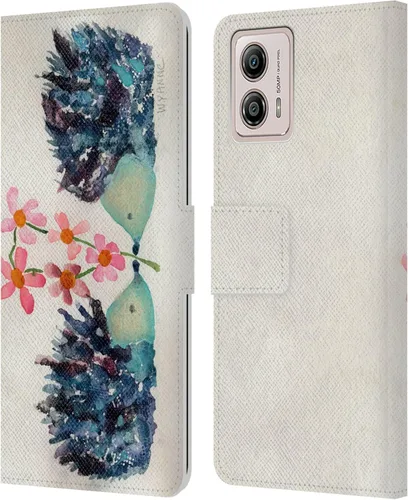 Miniatura 18 de Head Case Designs Officially Licensed Wyanne Blue Watercolour Bear Animals 2 Leather Book Wallet Case Cover Compatible with Motorola Moto G53 5G