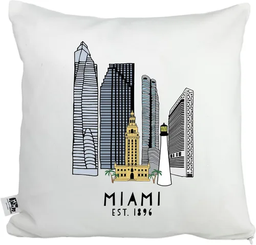 Miniatura 10 de Moonlight Makers, Downtown Atlanta, Decorative Pillow Case, 100% Cotton Canvas Pillowcase, Farmhouse Decor, Gift for Home, Original Design