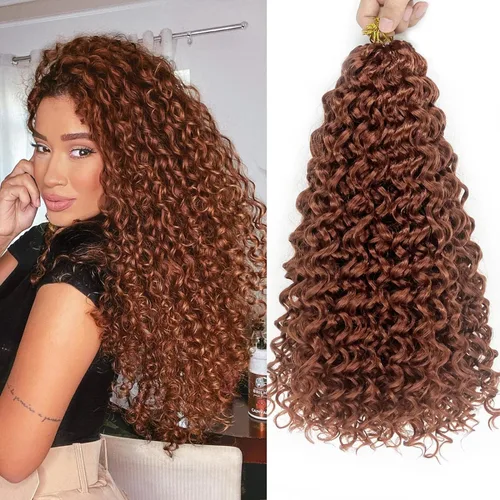 Gogo Curl 24 pulgadas, 8 paquetes de cabello rizado de ganchillo para mujeres negras, rizos de playa ondulados, cabello ondulado de ganchillo Go Go