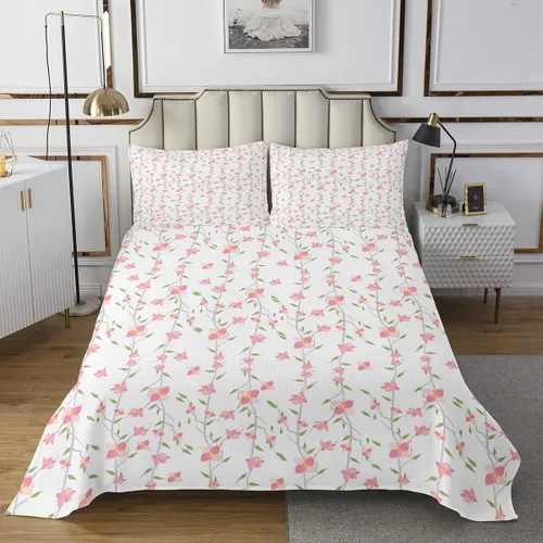 Miniatura 12 de Erosebridal Juego de edredón floral negro, tamaño individual, lindo juego de colcha de flores para niños y niñas, juego de colcha de acuarela