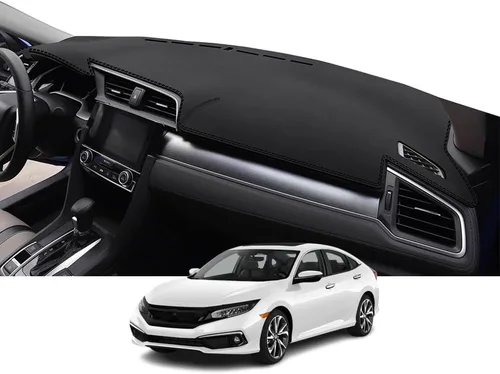 Miniatura 20 de Accesorios Interiores Personalizados para Honda 10th Civic 2016 2017 2018 2019 2020 2021 Cubierta de Tablero Alfombrilla Cubiertas de Tablero Reduce