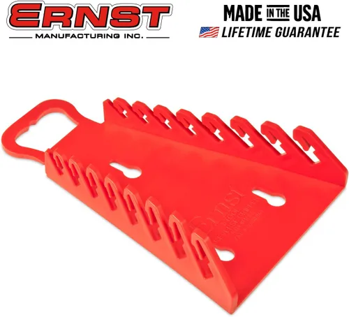 Miniatura 2 de Ernst Manufacturing 5146-Red Gripper Organizador de Llaves de Trinquete Inverso, 8 Herramientas, Rojo