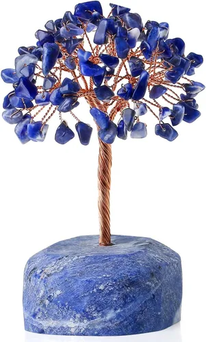 Miniatura 7 de DUQGUHO Árbol de cristal de cuarzo rosa, decoración rosa de cristal curativo, decoración de árbol de piedra preciosa de reiki de la suerte, regalos