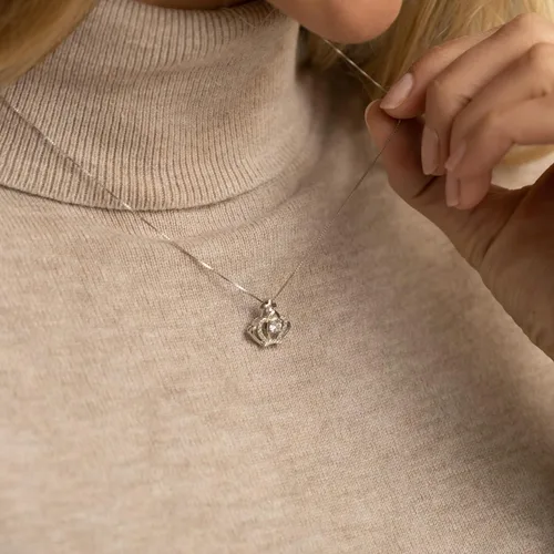 Miniatura 7 de 925 Sterling Silver Crown Necklace, Daughter Necklace From Mom And Dad, To My Daughter Necklace From Dad, Gift for Daughter, To My Badass Daughter