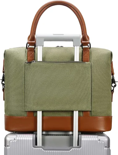 Miniatura 32 de BLUBOON Bolsas de viaje con cremallera, bolsa de lona para mujer, bolsa de fin de semana para mujer, bolsa de lona para llevar en la bolsa de lona