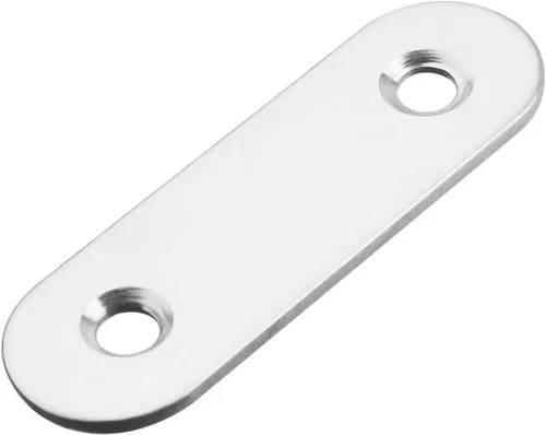 Miniatura 3 de Paquete de 50 placas de esquina planas de metal para unir placas de unión de metal, soporte de reparación con tornillos de fijación, 2 pulgadas x