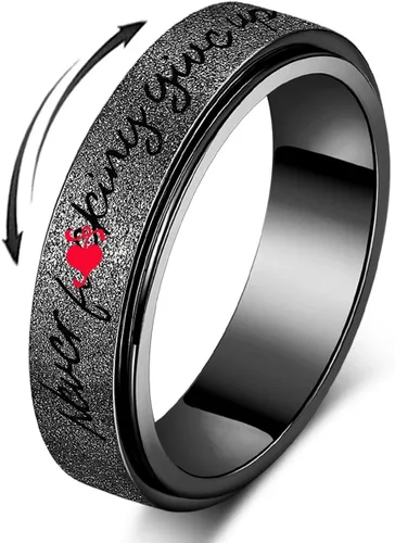 Anillo Inicial Giratoria de Ansiedad para Mujeres Anillo de Ansiedad para Mujeres y Hombres Anillo de Pulgar para Hombres Anillo Giratoria de Plata