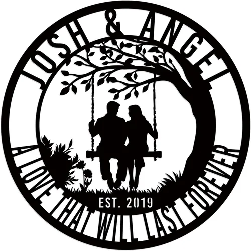 Miniatura 13 de Letrero de metal personalizado, regalos de boda para parejas 2026, letrero de apellido personalizado, letrero de apellido, arte de pared de metal