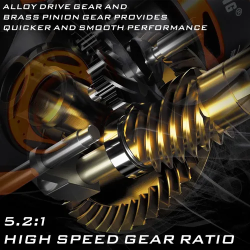 Miniatura 6 de Sougayilang Spinning Combo – 5.2:1 Gear Ratio, 15LB Drag, IM6 Graphite 2-Piece Rod, M/MH Power, Stainless Steel Guides for Bass, Walleye, Catfish