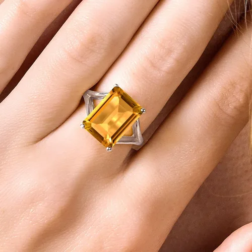 Miniatura 79 de Gem Stone King Anillo de compromiso solitario con piedra preciosa de corte esmeralda de 0.551 x 0.394 in para mujer, plata de ley 925, anillo