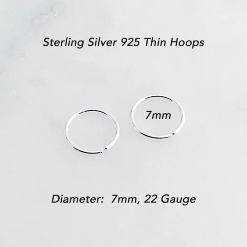Miniatura 71 de Aretes de aro dorados y plateados para cartílago, nariz, tabique, oreja, hélix, tragus, joyería para mujer, hipoalergénicos, pequeños aros