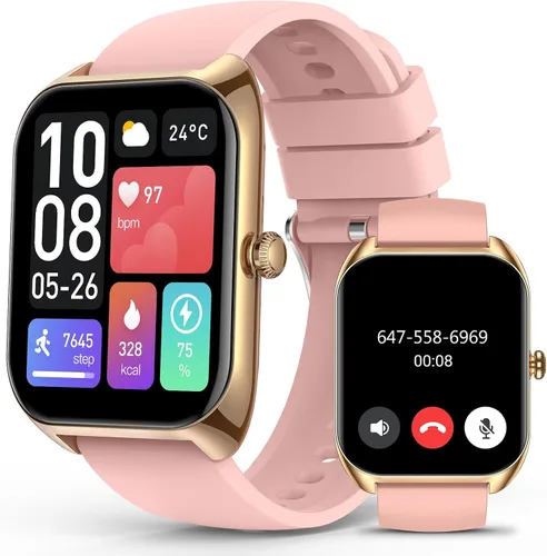 Miniatura 9 de Reloj inteligente (respuesta/hacer llamadas) para hombres y mujeres, reloj inteligente de 2.02 pulgadas con oxígeno en sangre, presión arterial