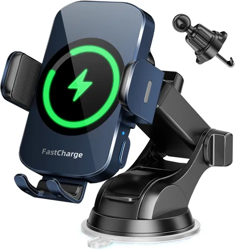 Miniatura 12 de Soporte inalámbrico 3 en 1 para cargador de automóvil, soporte de teléfono de carga rápida de 15 W para iPhone 17 16 15 14, Samsung Galaxy S24 S23