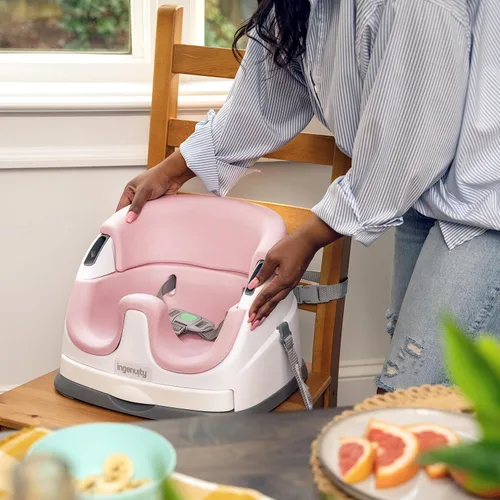 Miniatura 10 de Ingenuity Asiento con base para bebé 2 en 1 con bandeja auto-guardable para alimentación y piso - Peonía