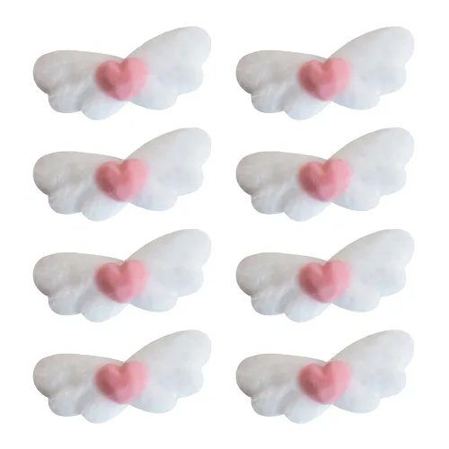 4 pares de pinzas de pelo de alas de ángel de felpa, pinzas para el cabello con lindo corazón, pasadores kawaii, horquillas para el cabello,