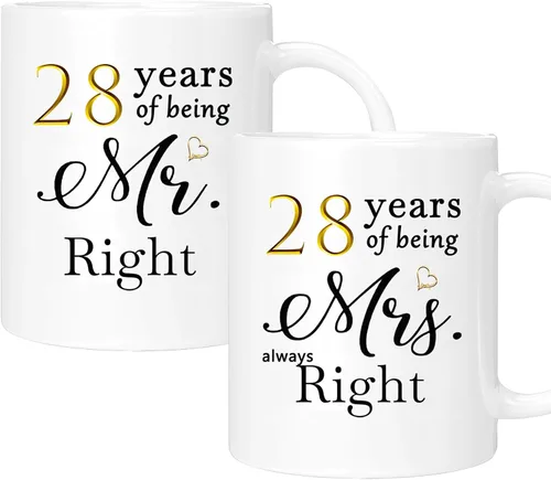 Miniatura 15 de Juego de 2 Tazas de Café del 11º Aniversario, Regalos de Boda del 11º Año Decoraciones de Aniversario para Parejas Padres Hombres Mujeres Marido