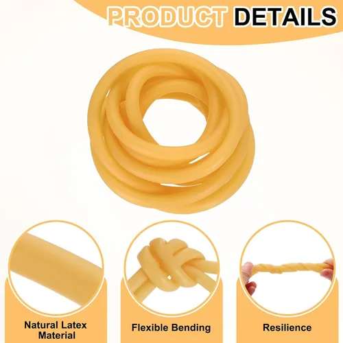 Miniatura 3 de uxcell Tubo de goma de látex natural, 1/4 pulgadas de diámetro interior x 3/8 pulgadas de diámetro exterior de 9.8 pies, manguera de goma elástica