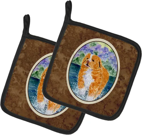 Miniatura 188 de Caroline's Treasures SS8617PTHD - Juego de soportes para ollas de cocina resistentes al calor, almohadillas calientes para horno para cocinar, Husky