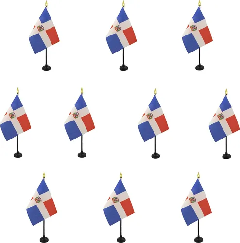Miniatura 34 de AZ FLAG - Bandera de mesa Colombia de 4 x 6 pulgadas - Mini bandera colombiana de escritorio 100% poliéster 5.9 x 3.9 in - Cartel de oficina