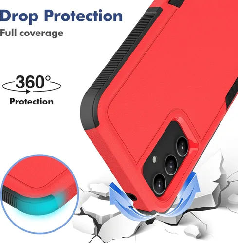 Miniatura 309 de Jeylly Compatible con Samsung Galaxy A22 5G Funda, Funda Samsung A22 5G con 2pcs protectores de pantalla de vidrio templado