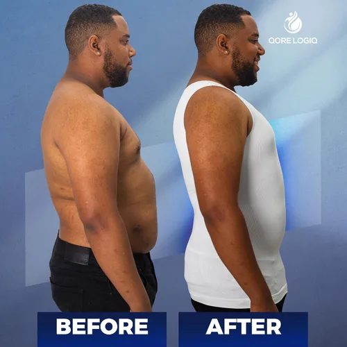 Miniatura 2 de QORE LOGIQ Camisas de compresión de ginecomastia para hombres, camiseta sin mangas adelgazante, moldeador de cuerpo, fajas para hombres, sujetador
