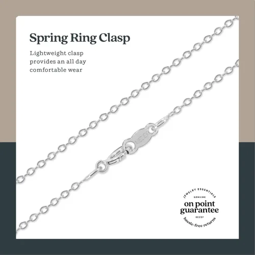 Miniatura 4 de KEZEF Cadena de plata de ley 925 Collar de cadena de cable de plata de 16 a 36 pulgadas de 0.051 in para mujer Cadenas de collar de plata, oro