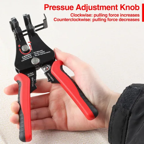 Miniatura 6 de SPEEDWOX Pelacables automático 3 en 1, herramienta de prensado de corte de pelado de cables, herramienta de prensado de cables universal de mano