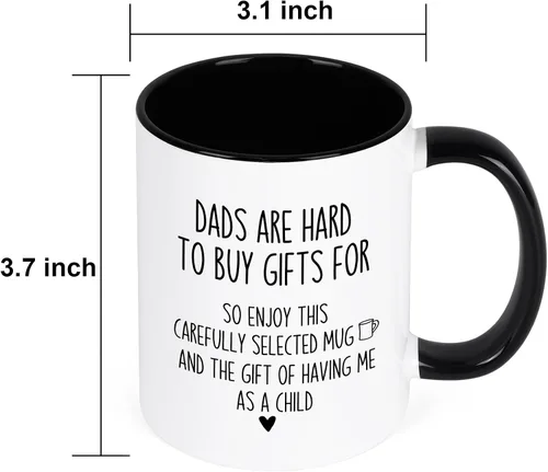 Miniatura 7 de Cabtnca Regalos para papá, taza para papá, día del padre, Navidad, regalos de cumpleaños para papá de parte de hija e hijo, regalo para papá, 11