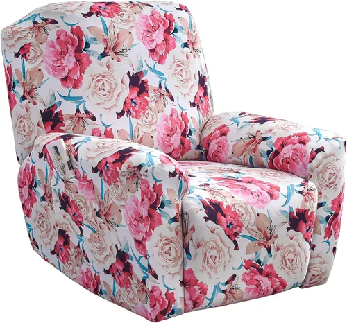 Miniatura 14 de Fundas elásticas para sillas reclinables, 4 piezas, estampado Lazyboy, funda de elastano suave para silla reclinable, protector de muebles