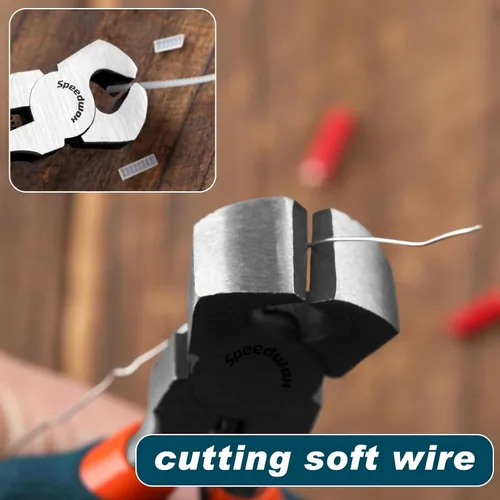Miniatura 5 de SPEEDWOX Mini alicates de extremo de 4 pulgadas, alicates pequeños para hacer joyas, alicates convexos para cortar joyas, corte de alambre