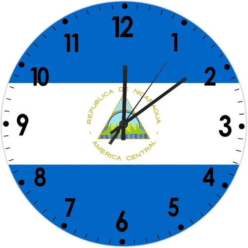 Miniatura 248 de Cheyan Reloj de pared con bandera de Canadá de 12 pulgadas, silencioso, sin tictac, de PVC, funciona con pilas, reloj redondo decorativo, regalo