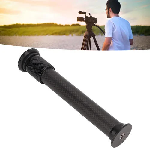 Miniatura 4 de KIMISS - Tubo de extensión de trípode de carbono, poste de extensión de trípode de 2 secciones de fibra de carbono, tubo de extensión de trípode