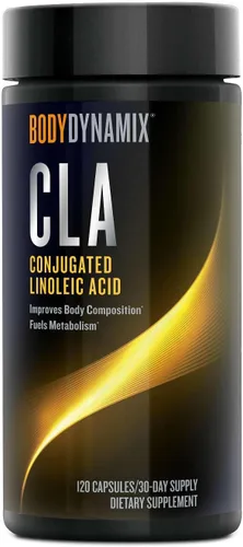 BodyDynamix CLA, ácido linoleico conjugado, alimenta la energía y el metabolismo de las grasas, mejora la composición corporal, 120 unidades