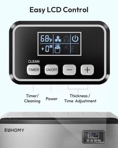 Miniatura 4 de EUHOMY Máquina comercial para hacer hielo de 400 libras/24 horas, aprobación ETL, máquina de hielo industrial, almacenamiento de 250 libras, lista