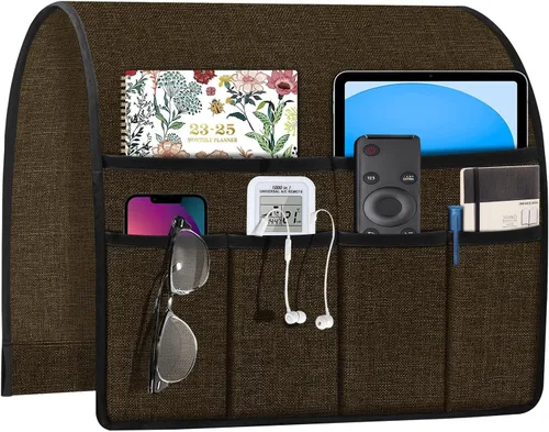 Miniatura 27 de Joywell Organizador de Sillón Reclinable con 6 Bolsillos Caddy de Sillón Soporte de Control Remoto para Sofá Reposabrazos Organizador Antideslizante