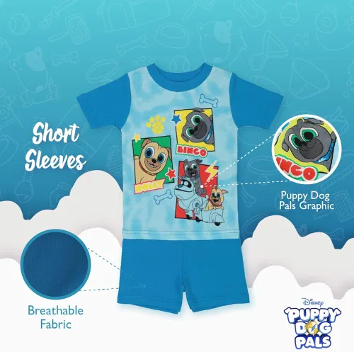 Miniatura 5 de Disney Conjunto de pijama de algodón ajustada de 4 piezas para niño Best Pals
