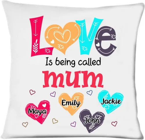 Miniatura 19 de Abuela - Almohada personalizada con corazón de amor, almohada personalizada para mamá, regalos para abuela, mamá de hija, nietos, día de la madre
