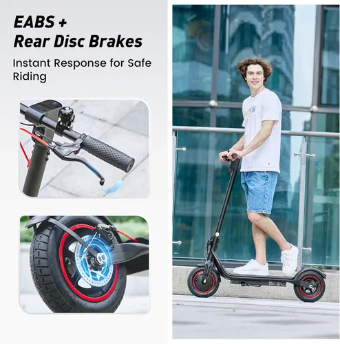 Miniatura 5 de Electric Scooter, 28/22 Miles Range, 28/23 MPH Speed, 10" Tire, 1000/500W Powerful Motor, Disc Brake & Smart APP, with Lights, Portable Foldable