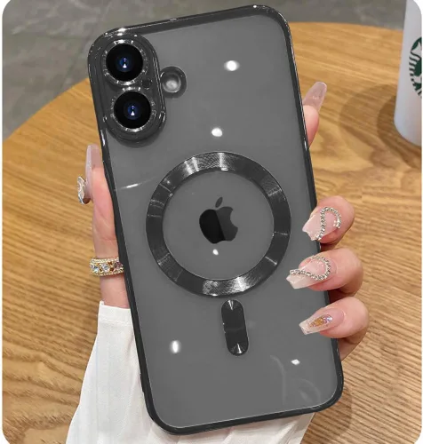 Miniatura 15 de Funda magnética para iPhone 12 Pro Max transparente compatible con MagSafe Funda protectora de lente de cámara integrada para iPhone 12 Pro Max